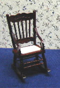 Dollhouse Miniature Mahogany-Rocking Chair